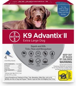 K9 Advantix II For Dogs over 55 lbs 4 Pack
